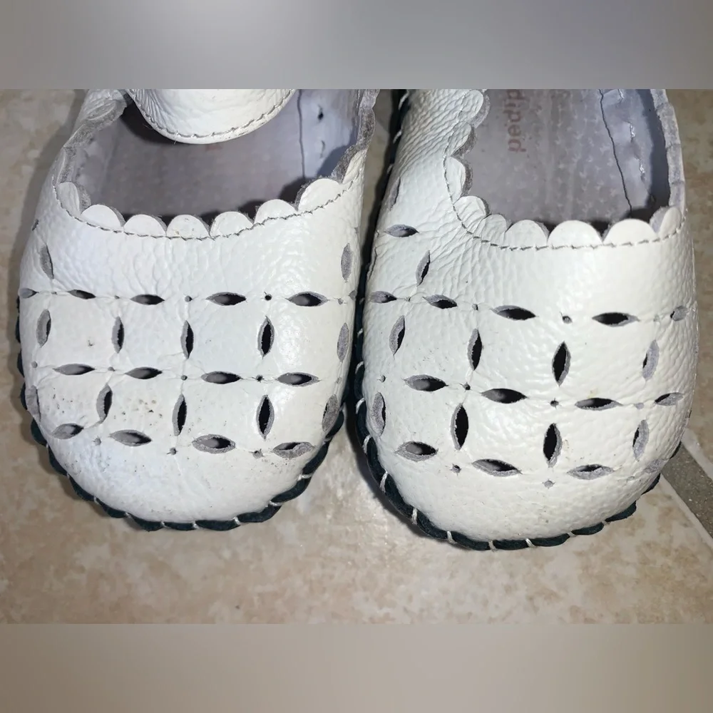 pediped white leather